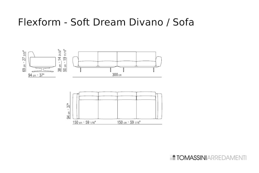 Soft Dream White Leather Sofa (Expo Offer) Flexform - 7