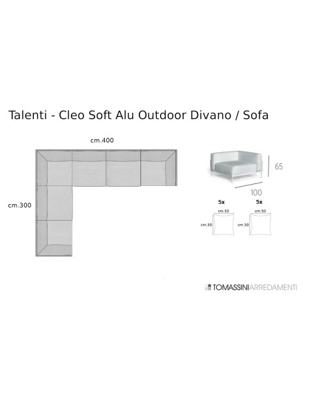 Canapé d'extérieur Cleo Soft Alu gris (Offre Expo) Talenti - 9