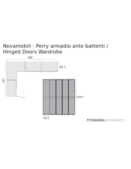 Armadio a porte battenti Perry (Offerta Expo)  - 9