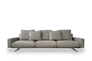 Canapé Soft Dream en cuir gris (Offre Expo) Flexform - 7