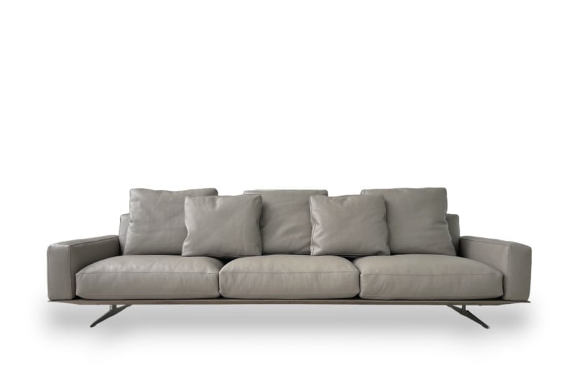 Canapé Soft Dream en cuir gris (Offre Expo) Flexform - 7