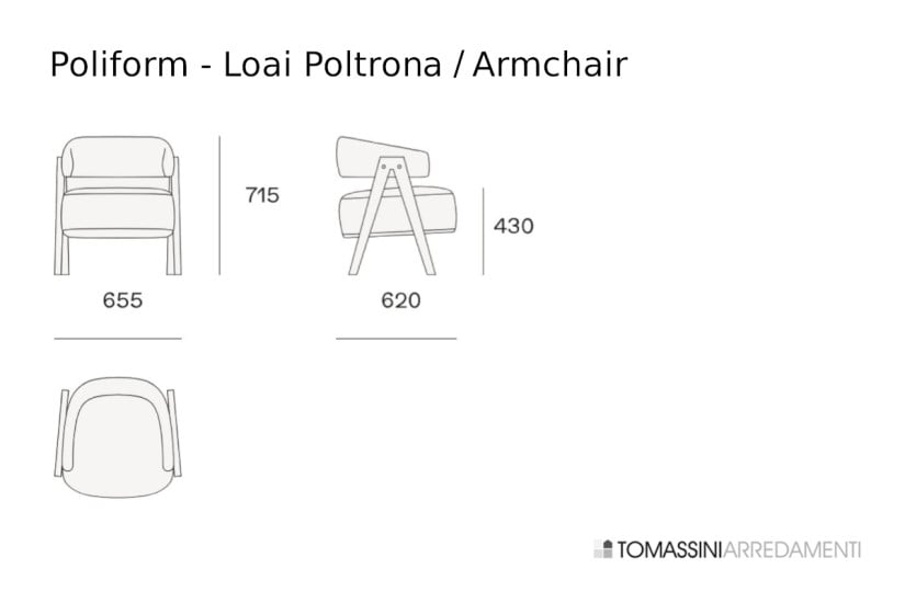 Fauteuil Loai Rouge (Offre Expo) Poliform - 6