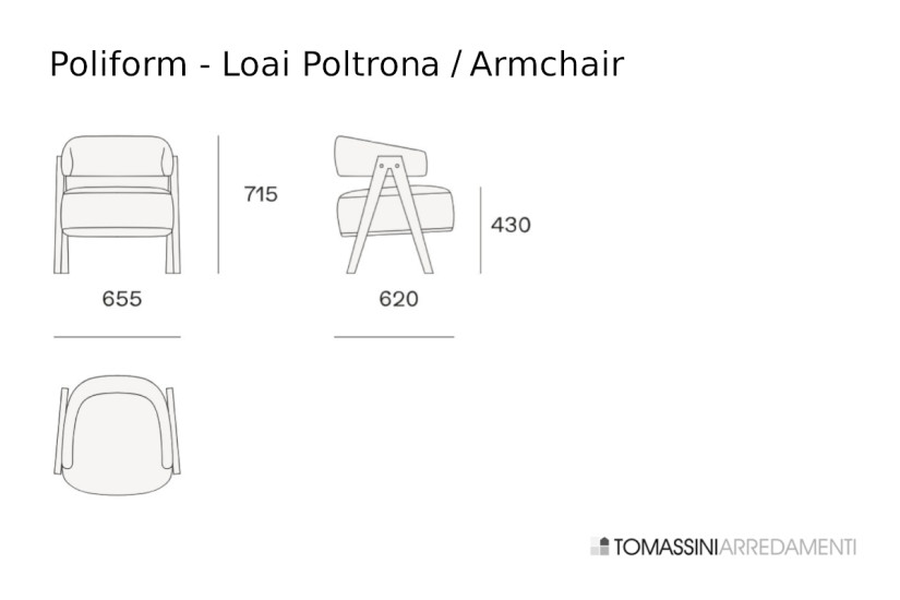 Loai Red Armchair (Expo Offer) Poliform - 6