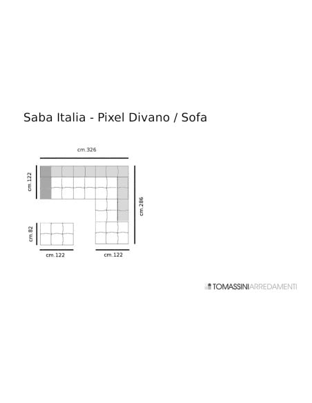 Divano Pixel Arancio (Offerta Expo) Saba - 8