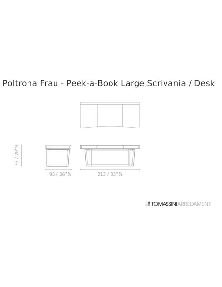 Scrivania Peek-a-Book nera (Offerta Expo) Poltrona Frau - 9