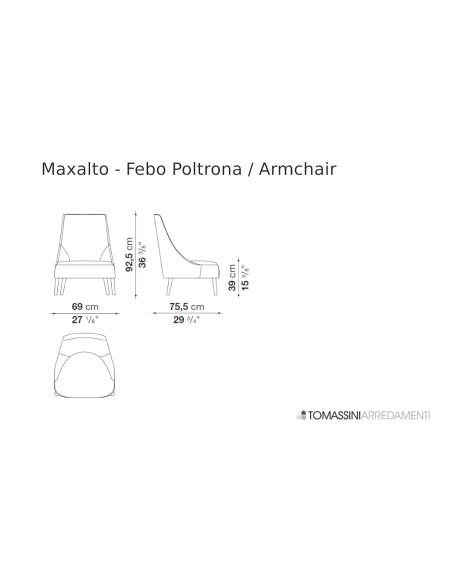 Poltrona Bergère Febo blu (Offerta Expo) Maxalto - 7
