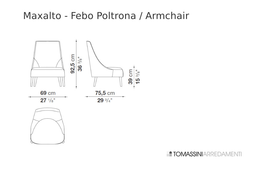 Poltrona Bergère Febo blu (Offerta Expo) Maxalto - 7
