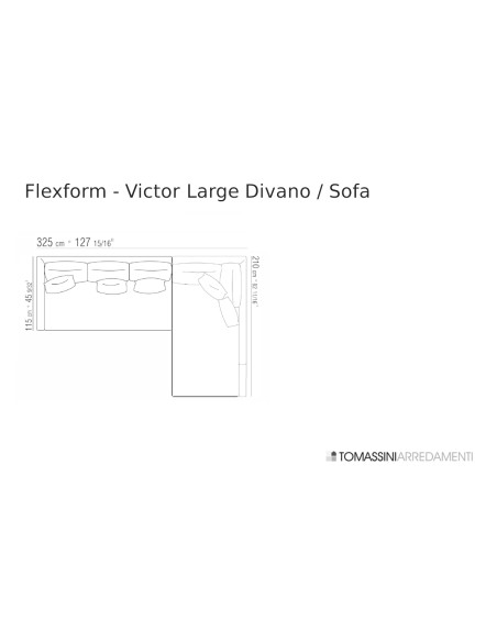 Canapé Victor Large marron (Offre Expo) Flexform - 9