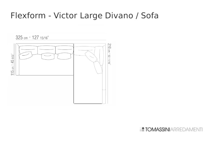 Victor Large Brown Sofa (Expo Offer) Flexform - 9