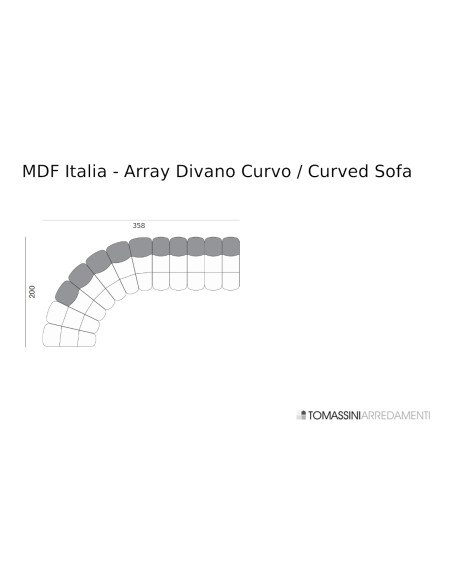 Divano Array curvo (Offerta Expo) MDF Italia - 9