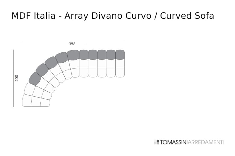 Divano Array curvo (Offerta Expo) MDF Italia - 9