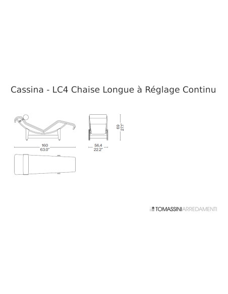 Chaise Longue à Réglage Continu LC4 cavallino (Offerta Expo) Cassina - 9