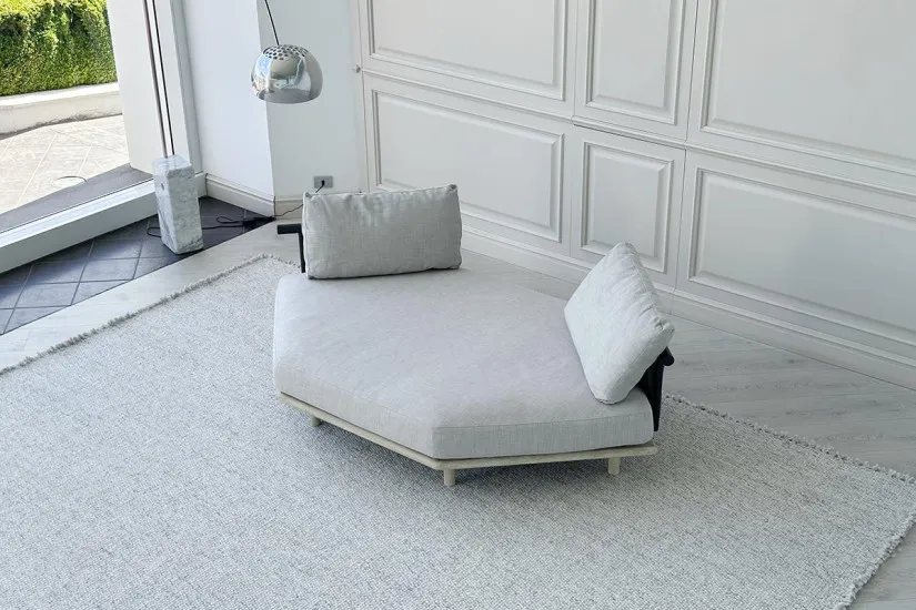 Eden Outdoor Hexagonal White Sofa Roda - 5