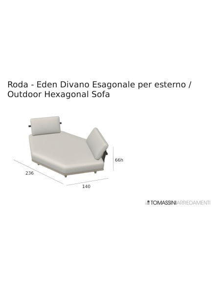 Eden Outdoor Hexagonal White Sofa Roda - 8