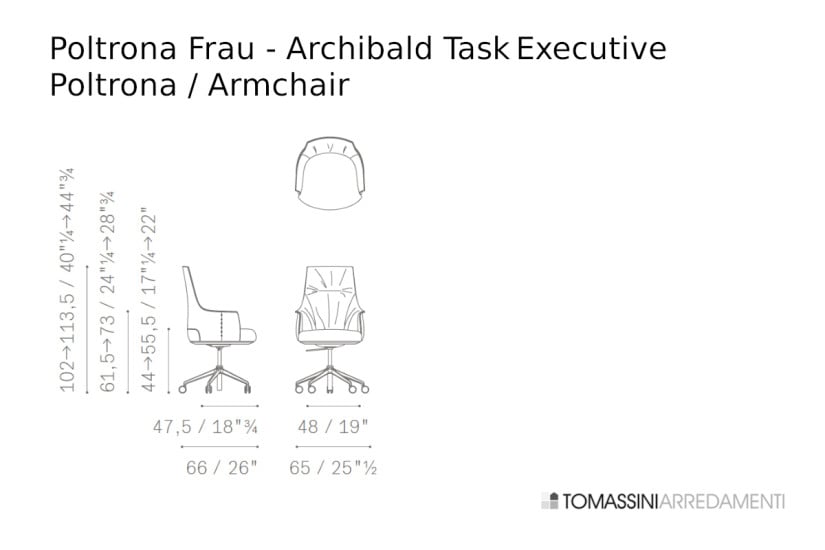 Archibald Task Executive Bordeaux Armchair (Expo Offer) Poltrona Frau - 7