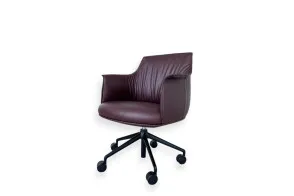 Archibald Task Managerial Bordeaux Armchair (Expo Offer) Poltrona Frau - 6