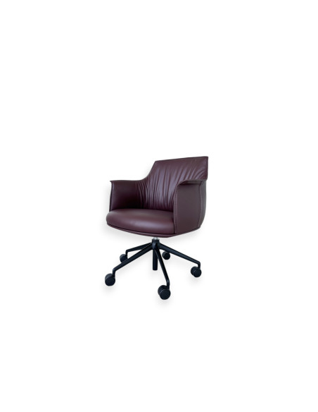 Archibald Task Managerial Bordeaux Armchair (Expo Offer) Poltrona Frau - 6