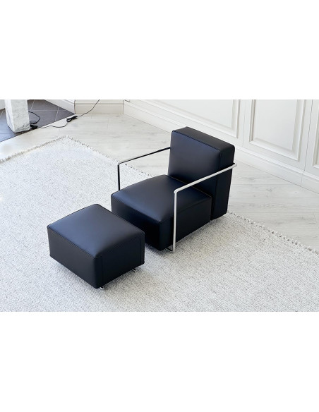 A.B.C. Black Armchair with Pouf (Expo Offer) Flexform - 1