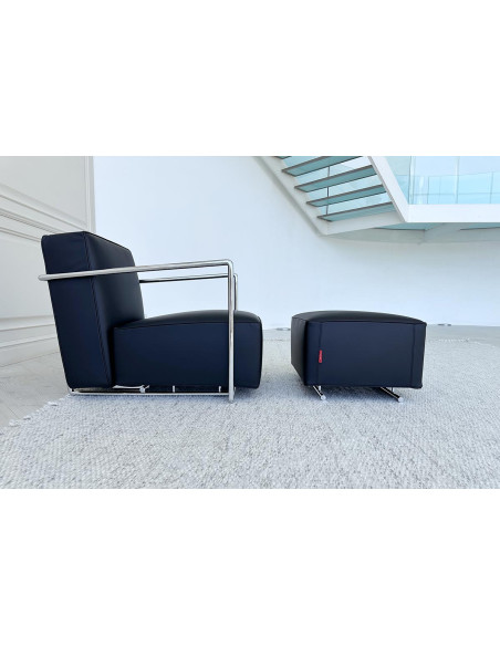 Poltrona A.B.C. nera e pouf (Offerta Expo) Flexform - 5