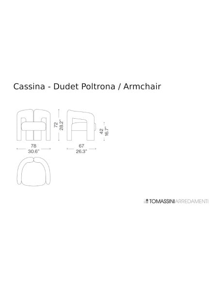 Poltrona Dudet celeste (Offerta Expo) Cassina - 8