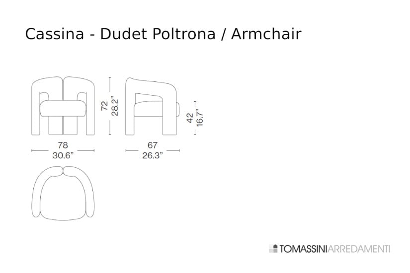 Poltrona Dudet celeste (Offerta Expo) Cassina - 8