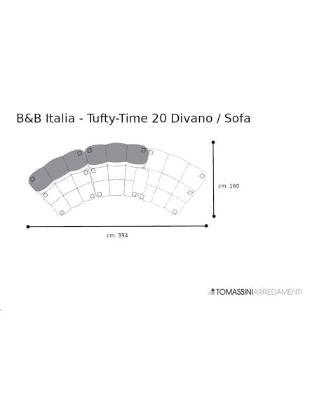 Canapé Tufty-Time 20 blanc (Offre Expo) B&B Italia - 9