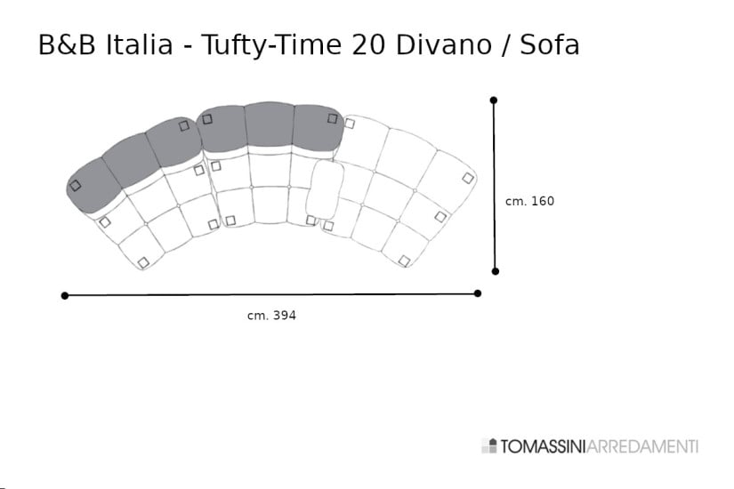Canapé Tufty-Time 20 blanc (Offre Expo) B&B Italia - 9