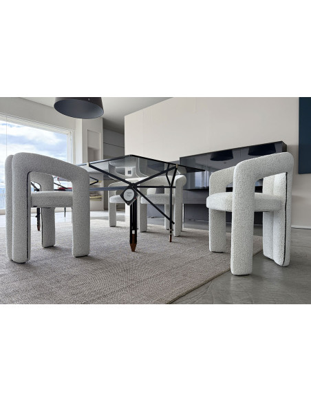 Chaise Dudet en tissu blanc (Offre Expo) Cassina - 5