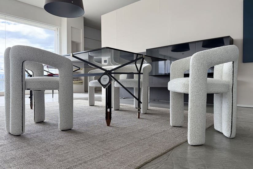 Sedia Dudet in tessuto bianco (Offerta Expo) Cassina - 5