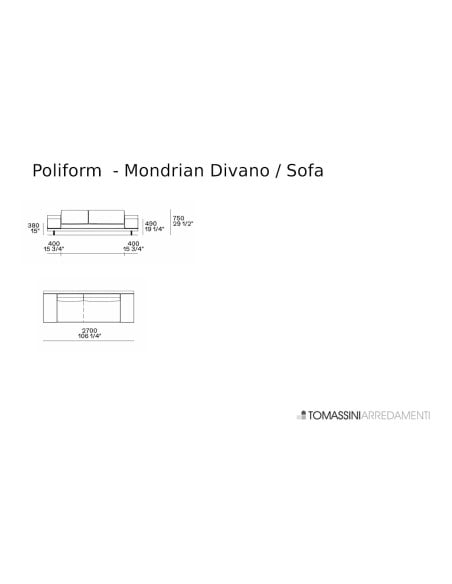 Mondrian 3-Seater Sofa (Expo Offer) Poliform - 8