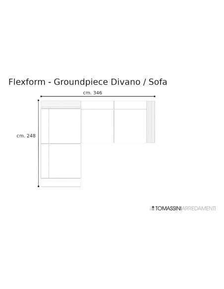 Divano Groundpiece bianco (Offerta Expo) Flexform - 9