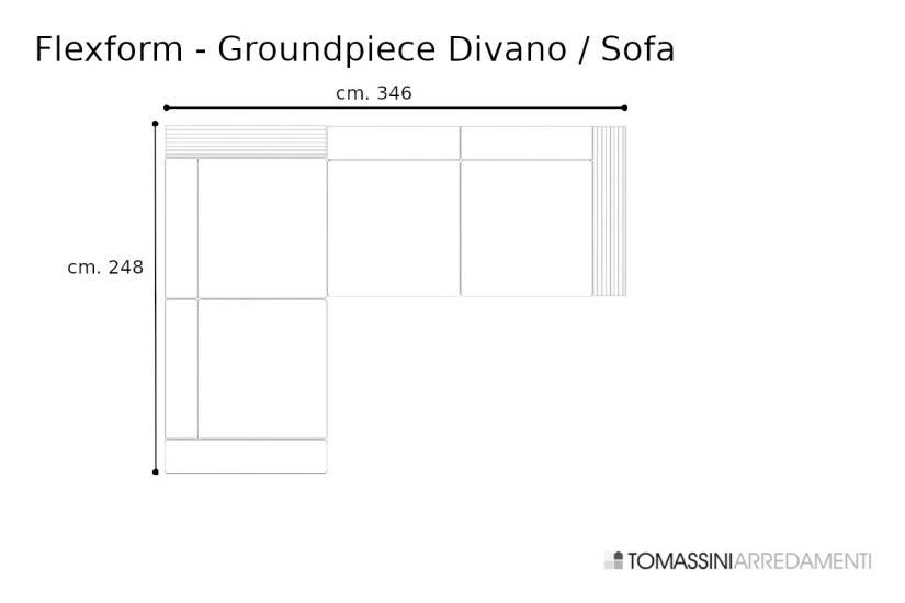 Groundpiece White Sofa (Expo Offer) Flexform - 9