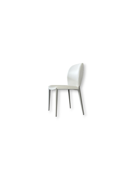 Sedia Nancy ML in pelle bianca (Offerta Expo) Cattelan Italia - 8