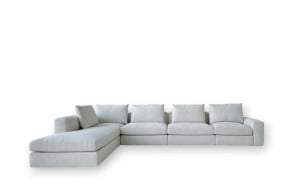 Canapé Dune en tissu blanc (Offre Expo) - Poliform