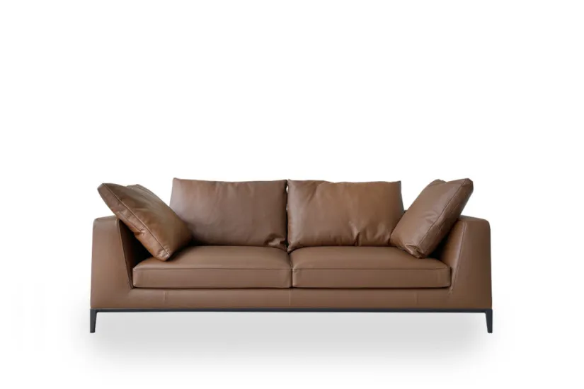 Lucrezia Soft walnut leather Sofa (Expo Offer) Maxalto - 7