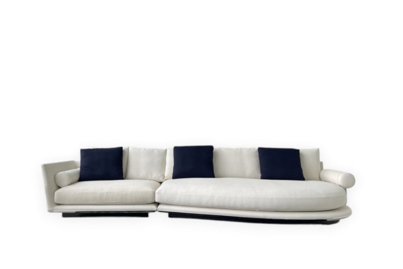 Noonu White Fabric Sofa B&B Italia - 5