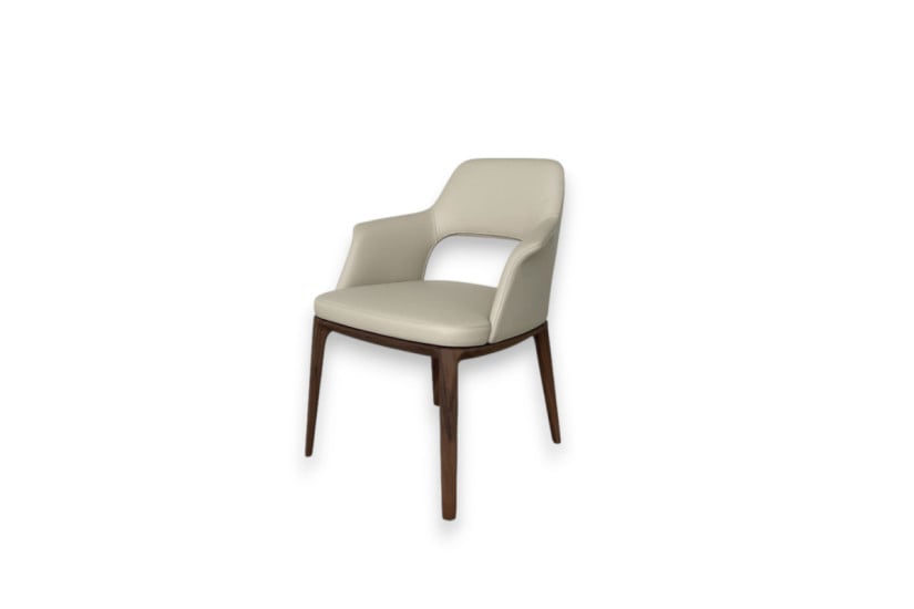Sedia Sophie Lite in pelle beige (Offerta Expo) - Poliform