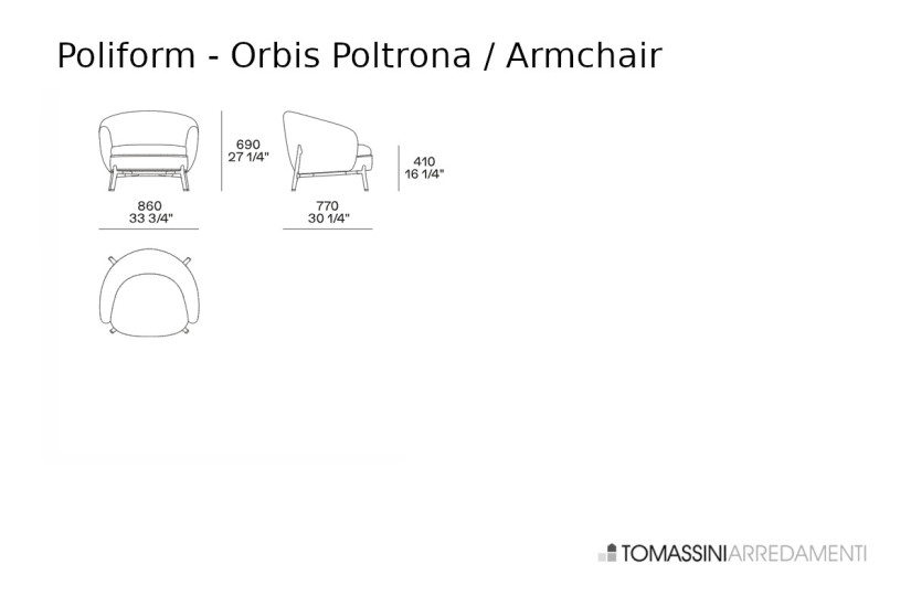 Poltrona Orbis bianca (Offerta Expo) Poliform - 8
