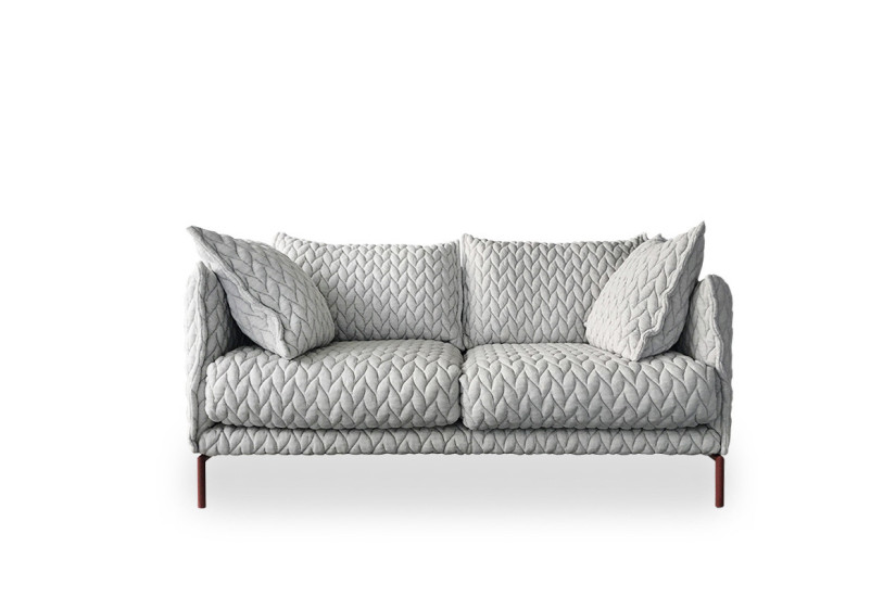 Canapé 2 places Gentry en tissu gris (Offre Expo) - Moroso