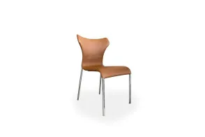 Sedia Papilio in pelle marrone B&B Italia - 6