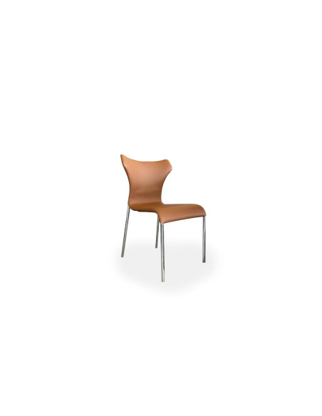 Sedia Papilio in pelle marrone B&B Italia - 6