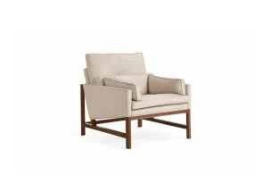 Wood Frame Lounge Armchair BassamFellows - 1