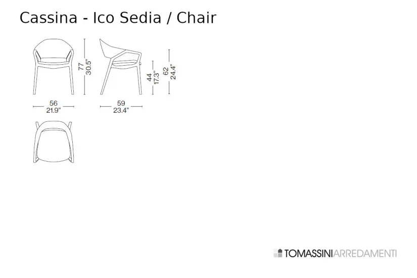 Sedia Ico bianca (Offerta Expo) Cassina - 9
