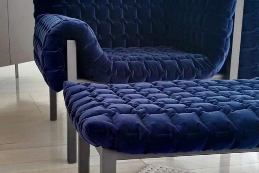 Fauteuil et Pouf Ruché (Offre Expo)
