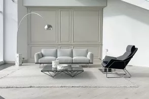 Canapé Happy Jack en tissu gris clair (Offre Expo) Poltrona Frau - 7 2