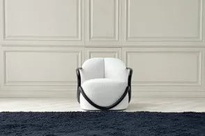 Fauteuil Hug noyer foncé (Offre Expo) Giorgetti - 5 2