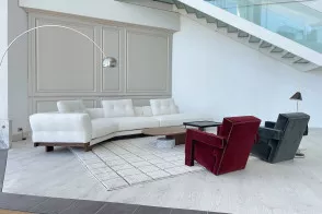 Divano Sengu Sofa in tessuto bianco (Offerta Expo) Cassina - 5 2