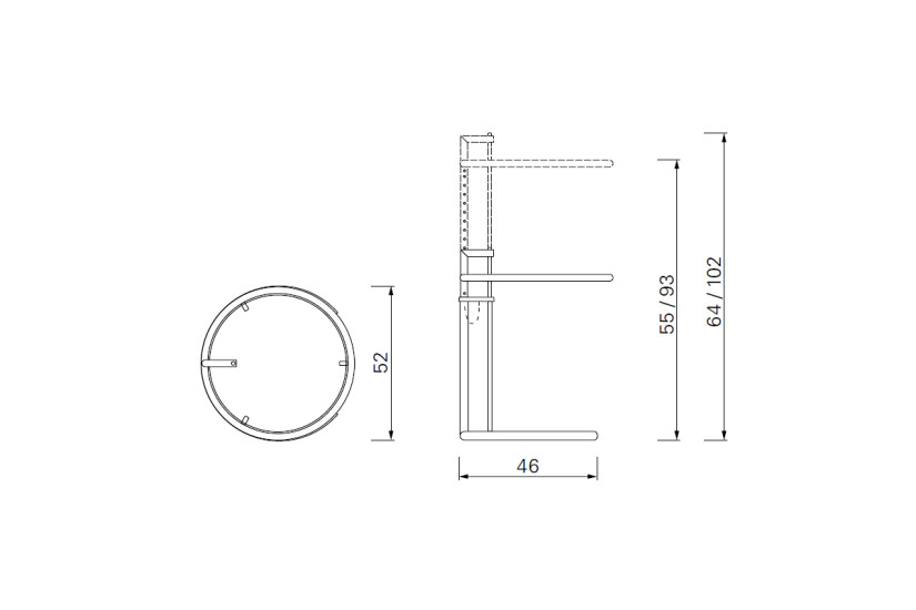 Tavolino Adjustable Table E 1027 (Offerta Expo) ClassiCon - 6