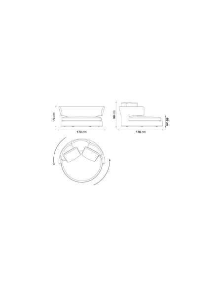 Amoenus Soft Swivel Sofa (Expo Offer)