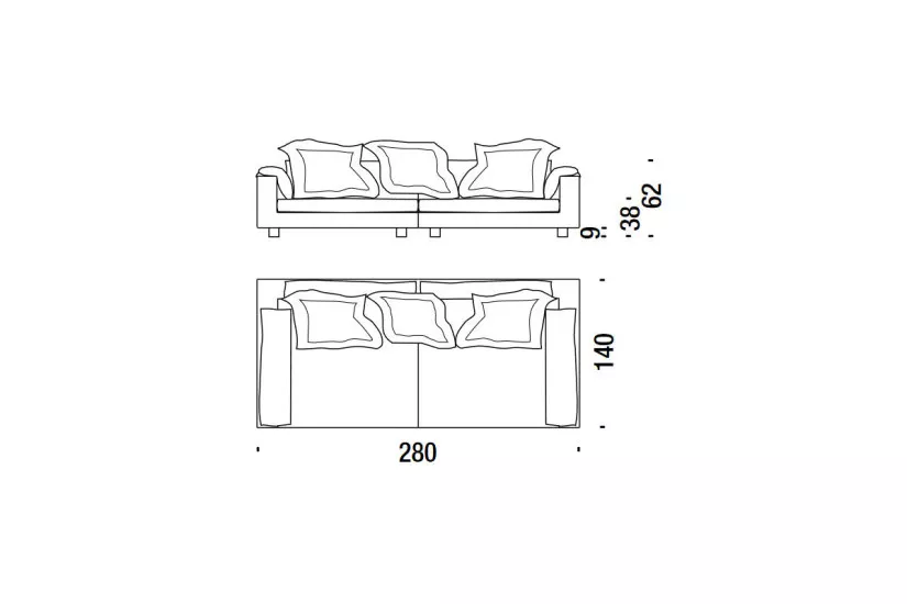 Nebula Nine Sofa - d.140 (Expo Offer)